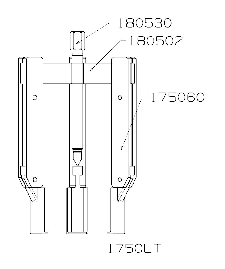EXTRACTOR FORZA SERIE 1750T DE 3 PATAS FINAS
